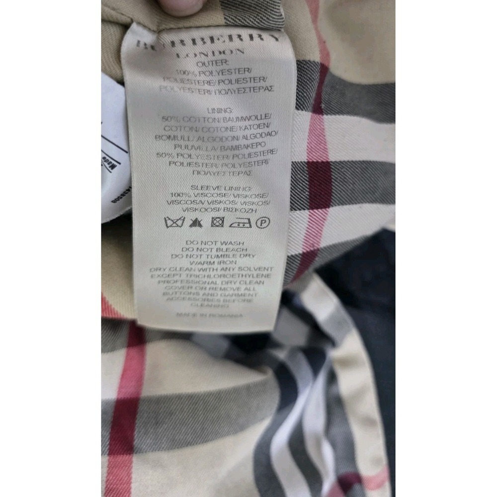 Burberry London Quilted Mid Knee Length Trench Coat Jacket Black Woman 6 Belt - Picture 11 of 12